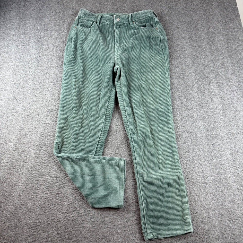 PacSun Mom Jeans Women's 27 Green Corduroy High Rise Straight Leg Pants